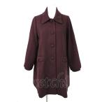 F i.n.t / длинное пальто F бордо T-24-12-16-010-CA-CO-SZ-ZT-C058