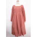 【SALE】axes femme / シャーリングバックリボンワンピース M ピンク Y-25-02-16-168-AX-OP-SZ-ZH
