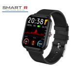 SMART R タスク正規品 Q-9Pro ブラック スマートウォッチ スマートアール カロリー 歩数 距離 睡眠 心拍 酸素 温度 音楽 電話着信通知 SNS通知 気温 アラーム