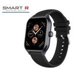 SMART R タスク正規品 R-4 ブラック スマートウォッチ スマートアール Bluetooth通話 歩数 カロリー 距離 睡眠 心拍 酸素 温度 音楽  SNS通知 気温 アラーム