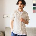 半袖シャツメンズトップスオープンカ...