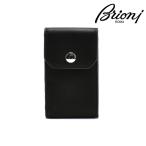 ブリオーニ カードケース パスケース 定期入れ 本革 ブラック黒 メンズ BRIONI