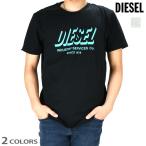 ディーゼル ロゴTシャツ カットソー 半袖 クルーネック ブラック ホワイト 黒 白 T-DIEGOS-A5 メンズ DIESEL