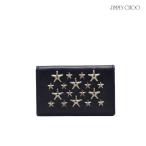 【SALE】ジミーチュウ カードケース パスケース 名刺入れ ベルサイズ スタッズ ネイビー系 レディース メンズ JIMMY CHOO