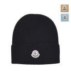 【並行輸入品】モンクレール ニットキャップ レディース ビーニー ウール カシミヤ ロゴ ブラック ベージュ ブルー BERRETOO TRICOT MONCLER【送料無料】