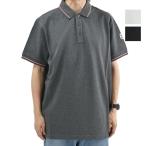 【SALE】モンクレール MONCLER ポロシャツ メンズ 半袖 ロゴワッペン 鹿の子 ホワイト グレー ブラック SS POLO【送料無料】