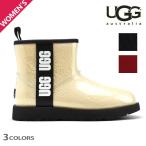 ショッピングレインブーツ レディース 【SALE】アグ UGG クラシック クリア ミニ レインブーツ レディース ムートン ショート ブラック ベージュ 1113190 CLASSIC CLEAR MINI