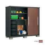 ●u.ヨド物置/ヨドコウ 【ESF-2109A-BK WE】ウッディエボニー ブラックエスモ 小型物置 一般型 3枚扉 間口2m10cm×奥行90cm 受注約2週