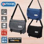 OUTDOOR PRODUCTS アウトドアプロダクツ フラップショルダーバッグ A4 メッセンジャーバッグ 肩掛け 頑丈 軽量 撥水 斜め掛け かぶせ ファスナー付き