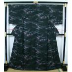 洗える着物 しつけ糸付き 未使用 ロング丈 水玉霞 叩き染め 露芝 花弁柄 適用身長約１６６ｃｍ位 ポリエステル 10249