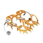 BRS アルミニウム合金 超軽量 14歯雪山アイゼン 氷氷グリッパー アイゼンクライミング (ゴールデンー(Golden))