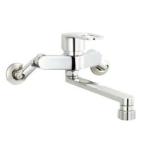 INAX/LIXIL キッチン用水栓金具【SF-WM432SY】キッチンシャワー付シングルレバー混合水栓 壁付タイプ クロマーレS(エコハンドル)〔IE〕