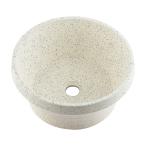 *kak большой [493-255-MW] круглый умывальник снег видеть камень (GB)