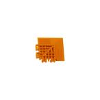 ▲●u.ミヅシマ工業【420-0200】チェックチェッカーコーナー オレンジ 65X65