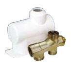 リンナイ パネルヒータ 部材【FS-1C】(26-8016) バルブボディ(カバー付) ストレート(単管式用)〔FH〕