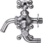 三栄水栓/SANEI 水栓金具【JF12YK-13】寒冷地 万能二口横水栓(固定コマ仕様)〔FA〕