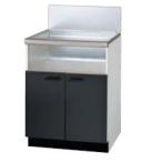 ####リンナイ【UKC-602-B】(47-7471) ブラック扉 ビルトインコンロ 専用キャビネット 幅60cmタイプ 両開き式(後板スライドタイプ) 奥行550mm対応