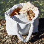 SUNNYLIFE(サニーライフ) パファービーチトート ホワイト トートバッグ ビーチバッグ 大容量 バッグ レディース レジャー シンプル 海水浴 プール 夏 水遊び