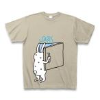 冷蔵庫で涼むウサギ Tシャツ Pure Color Print(シルバーグレー)