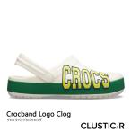 ・クロックス《ユニセックス》/ CROCS/Crocband Logo Clog/ クロックバンド ロゴ クロッグ/ ホワイト×ケリーグリーン│205568