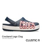 ・クロックス《ユニセックス》/ CROCS/Crocband Logo Clog/ クロックバンド ロゴ クロッグ/ ネイビー×ホワイト│205568