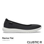 ・クロックス《レディース》/ CROCS/W Reviva Flat/リバイバ フラット/ブラック×ホワイト｜205880