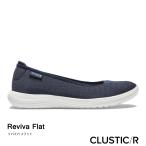 ・クロックス《レディース》/ CROCS/W Reviva Flat/リバイバ フラット/ネイビー×ホワイト｜205880