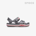 ショッピングクロックス キッズ クロックス サンダル 《Ks》 Crocband Logo Stripe Sandal Boy クロックバンド ロゴ ストライプド サンダル ボーイ 《キッズ》