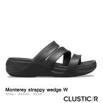 ・クロックス《レディース》/ CROCS/W Monterey Strappy Wedge/モントレー ストラッピー ウェッジ/ブラック｜206304