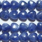 ショッピング天然石 カイヤナイト パフハート 10mm A　　　※ 天然石ビーズ 天然石 パワーストーン 1粒売り バラ売り 1玉販売