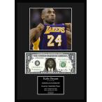 限定!Kobe Bryant/コービー・ブライアント/NBA/レイカーズ/Lakers/バスケ/本物USA1ドル札フレーム証明書付き/カラー/4