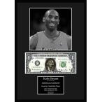 限定!Kobe Bryant/コービー・ブライアント/NBA/レイカーズ/Lakers/バスケ/本物USA1ドル札フレーム証明書付き/モノクロ/8