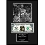 限定!Kobe Bryant/コービー・ブライアント/NBA/レイカーズ/Lakers/バスケ/本物USA1ドル札フレーム証明書付き/モノクロ/7