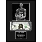 限定!Kobe Bryant/コービー・ブライアント/NBA/レイカーズ/Lakers/バスケ/本物USA1ドル札フレーム証明書付き/モノクロ/6