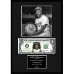 MLB!メジャーリーグ/プロ野球選手!【ジャッキー・ロビンソン/Jackie Robinson】写真本物USA1ドル札フレーム証明書付/モノクロ/7
