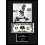 MLB!メジャーリーグ/プロ野球選手!【ジャッキー・ロビンソン/Jackie Robinson】写真本物USA1ドル札フレーム証明書付/モノクロ/3
