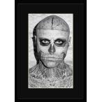 BW:Rick Genest/リック・ジェネスト/Zombie Boy/ゾンビボーイ/刺青タトゥーモデル/モノクロ写真フレーム-11(black mat/ブラックマット)