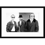 BW:人気ボーカルグループ!ビージーズ/Bee Gees/モノクロ写真フレーム-4