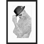 BW:Rick Genest/リック・ジェネスト/Zombie Boy/ゾンビボーイ/刺青タトゥーモデル/モノクロ写真フレーム-6(white mat/ホワイトマット)