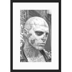 BW:Rick Genest/リック・ジェネスト/Zombie Boy/ゾンビボーイ/刺青タトゥーモデル/モノクロ写真フレーム-3(white mat/ホワイトマット)