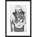 BW:Rick Genest/リック・ジェネスト/Zombie Boy/ゾンビボーイ/刺青タトゥーモデル/モノクロ写真フレーム-2(white mat/ホワイトマット)