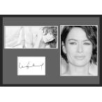 10種類!Lena Headey/リーナ・ヒーディ/レナ/女優/ドラマ/映画/サインプリント&amp;証明書付きフレーム/BW/モノクロ/ディスプレイ(7-3W）