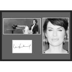 10種類!Lena Headey/リーナ・ヒーディ/レナ/女優/ドラマ/映画/サインプリント&amp;証明書付きフレーム/BW/モノクロ/ディスプレイ(5-3W）