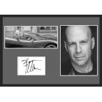 10種類!Bruce Willis/ブルース・ウィリス/俳優/映画/テレビ/サインプリント&amp;証明書付きフレーム/BW/モノクロ/ディスプレイ(3-3W)