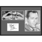 10種類!Bruce Willis/ブルース・ウィリス/俳優/映画/テレビ/サインプリント&amp;証明書付きフレーム/BW/モノクロ/ディスプレイ(4-3W)