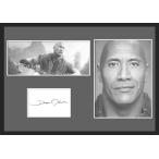 10種類!ドウェイン・ジョンソン/Dwayne Johnson/ロック/俳優/サインプリント&証明書付きフレーム/BW/モノクロ/ディスプレイ(9-3W)