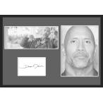 10種類!ドウェイン・ジョンソン/Dwayne Johnson/ロック/Rock/サインプリント&証明書付きフレーム/BW/モノクロ/ディスプレイ(6-3W)