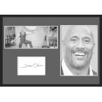 10種類!ドウェイン・ジョンソン/Dwayne Johnson/ロック/Rock/サインプリント&証明書付きフレーム/BW/モノクロ/ディスプレイ(5-3W)
