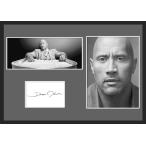 10種類!ドウェイン・ジョンソン/Dwayne Johnson/ロック/Rock/サインプリント&証明書付きフレーム/BW/モノクロ/ディスプレイ(1-3W)