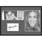 10種類!Sarah Jessica Parker/サラ・ジェシカ・パーカー/女優/SATC/サインプリント&証明書付きフレーム/BW/モノクロ/ディスプレイ(4-3W)